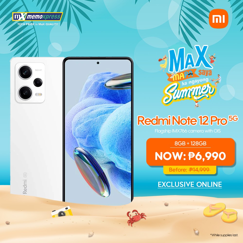 Redmi Note 12 Pro 5G at ₱8,000 OFF