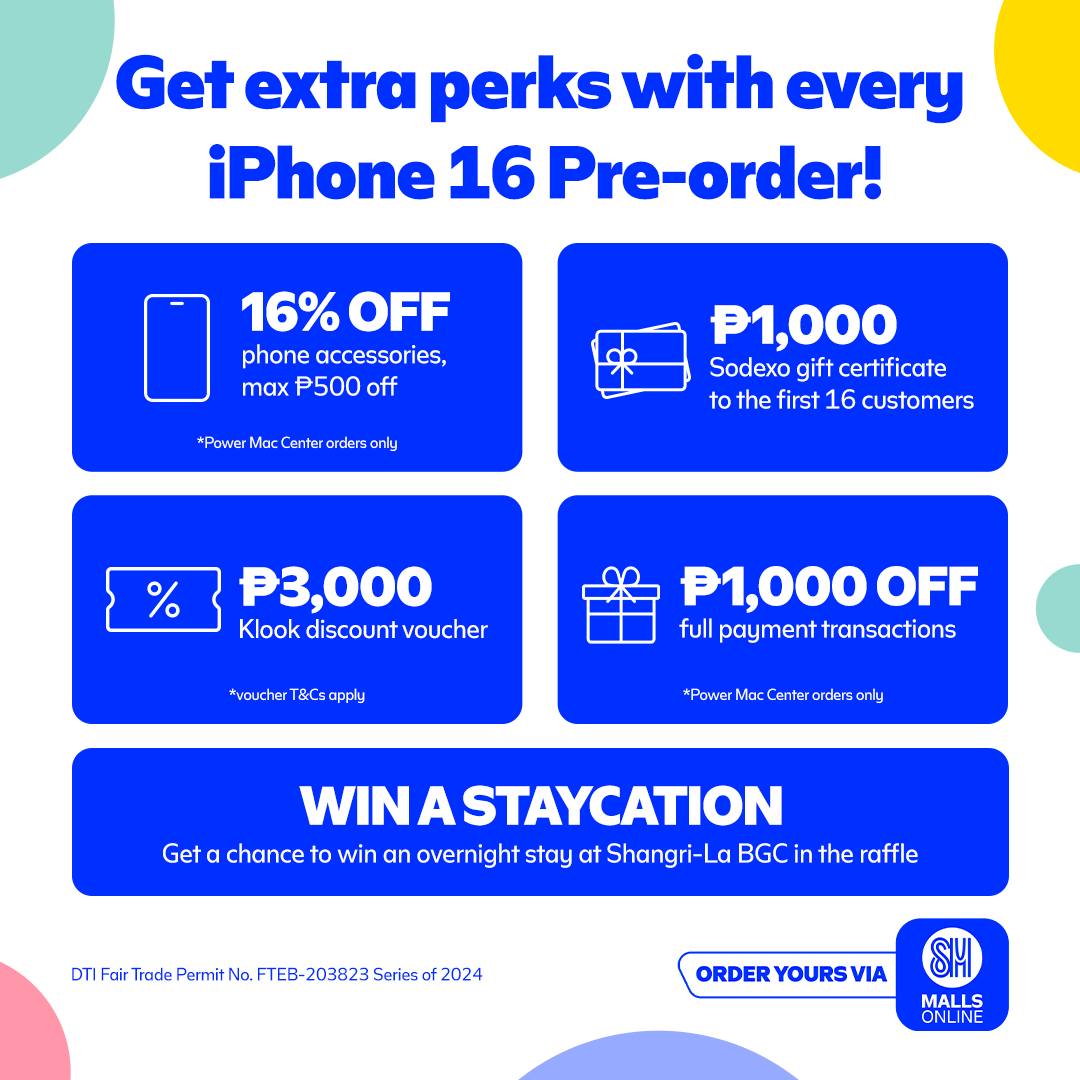 Pre-Order the All-New iPhone 16 via the SM Malls Online App to Get Exclusive Perks!