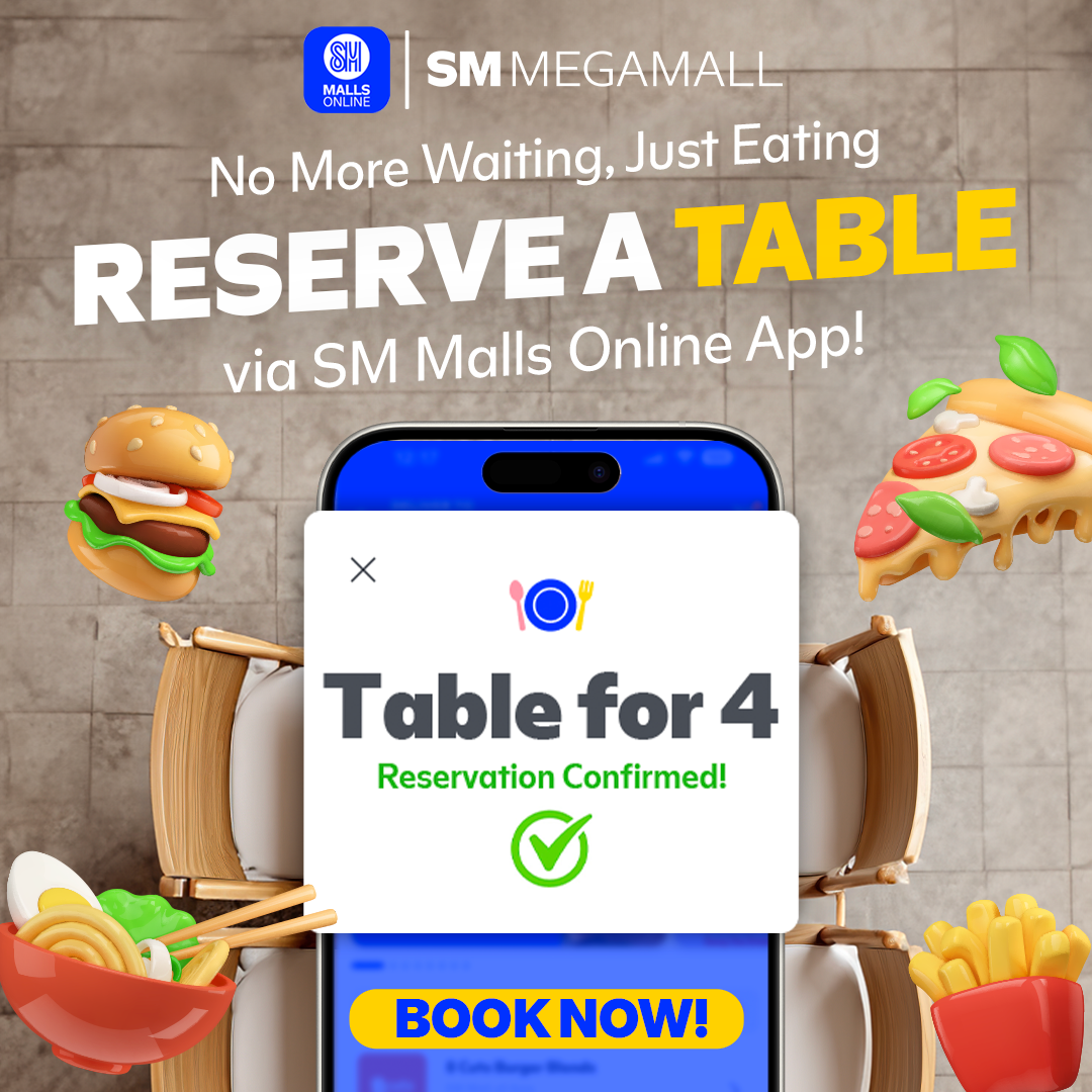 Dining plans? Reserve a table via SM Malls Online!